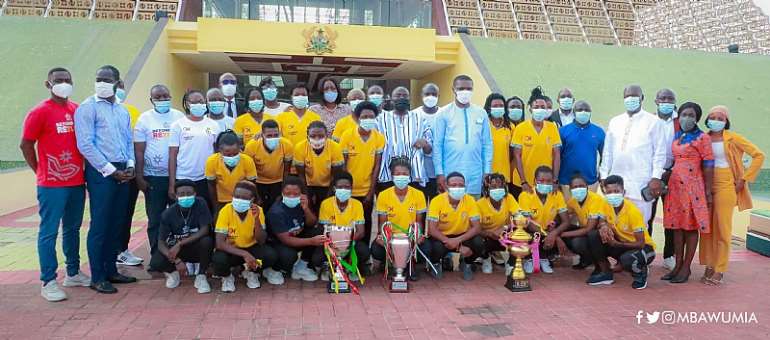 Bawumia presents Ghc50k to Hasaacas Ladies for winning CAF Women’s Champions League Zone&nbsp;B
