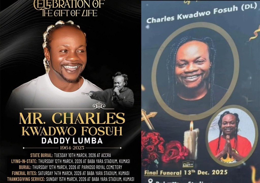 New Billboards Reportedly Done By Lumba’s First Wife With A Different Date For His Funeral Seen On The Streets Of&nbsp;Kumasi